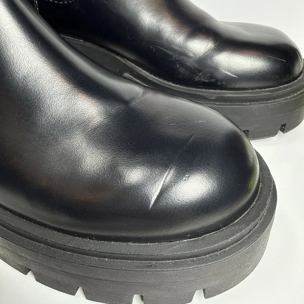H&M chunky Chelsea boots in‎ black women size US 9 (EUR 40) Flaws